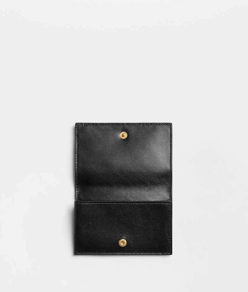 Card Case with Coin Purse in Black by Bottega Veneta