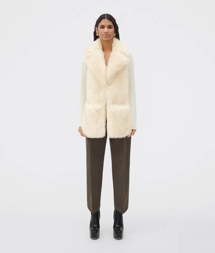 ボッテガヴェネタ Shearling Scarf シアリング スカーフ マフラー-