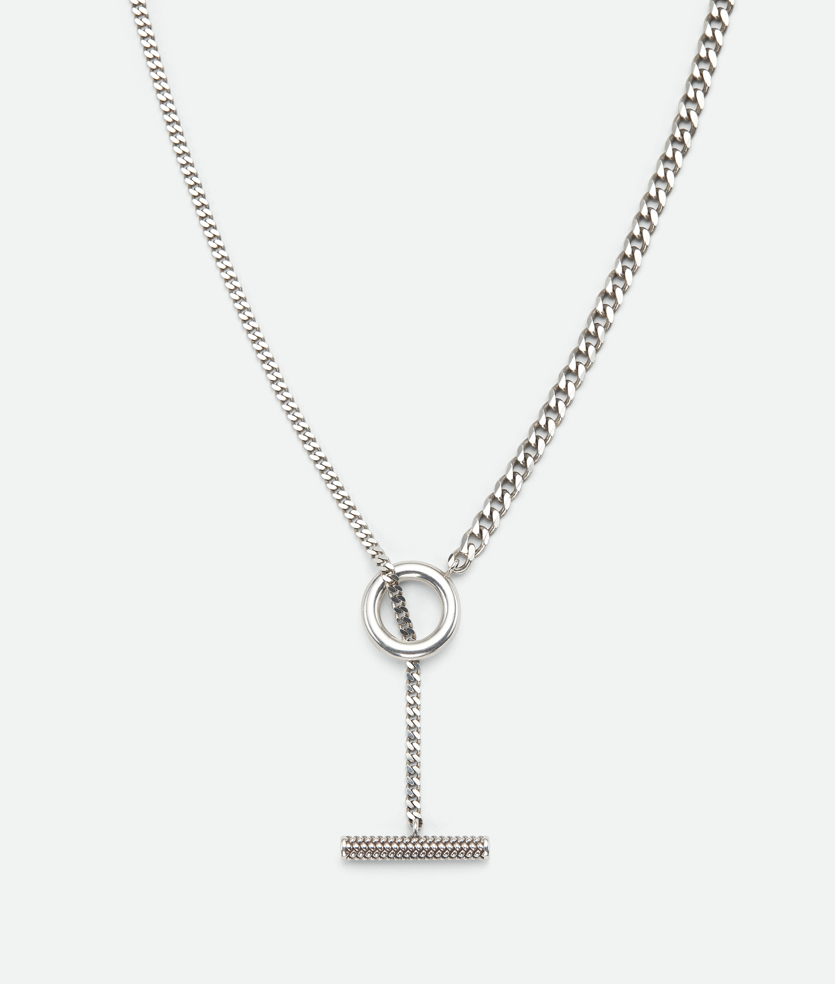 Shop Bottega Veneta Intreccio Necklace In Silver