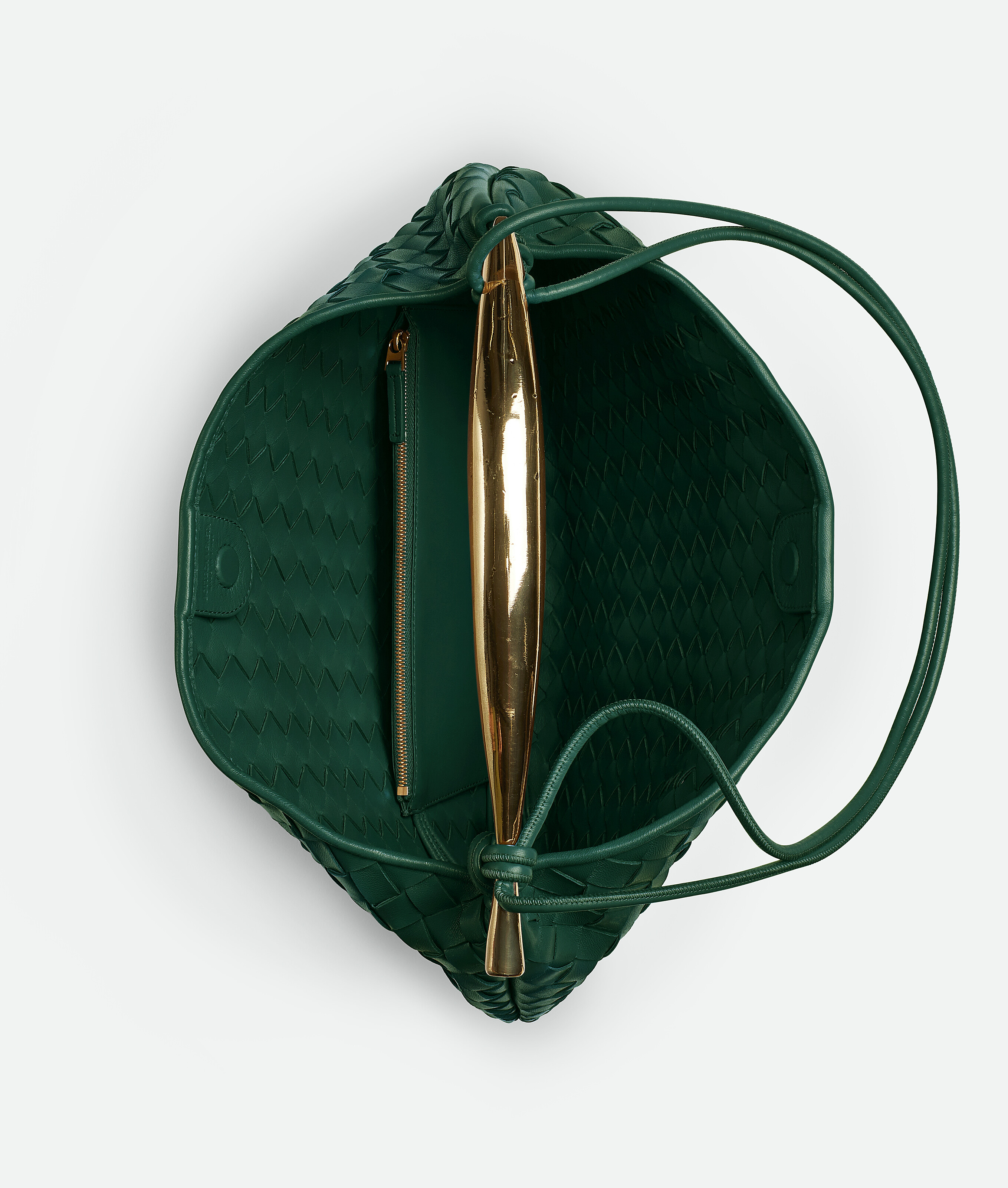 Bottega Veneta Sardine Medium Intrecciato Leather Top-handle Bag In Green
