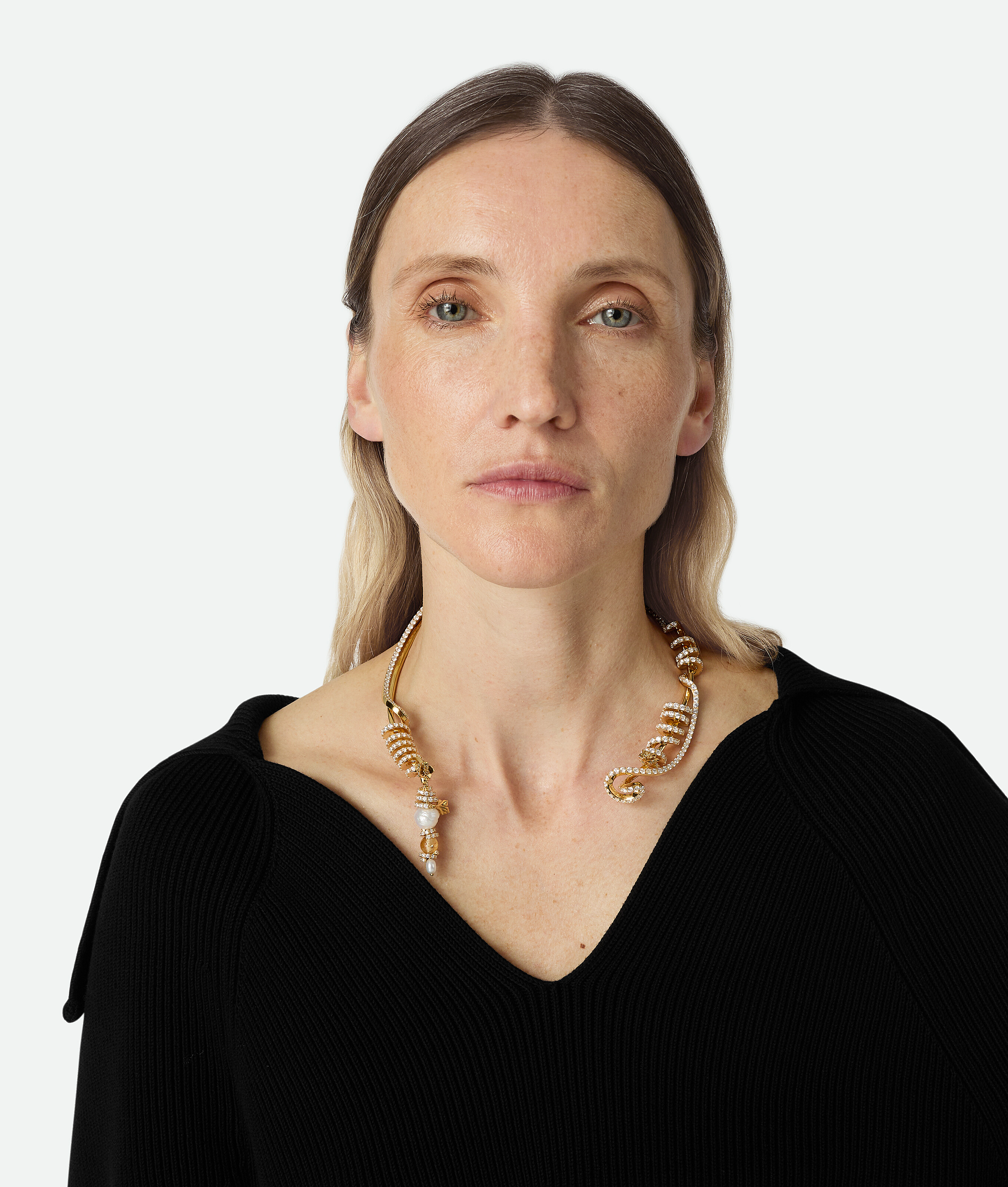 Bottega Veneta Twist Halskette In Gold