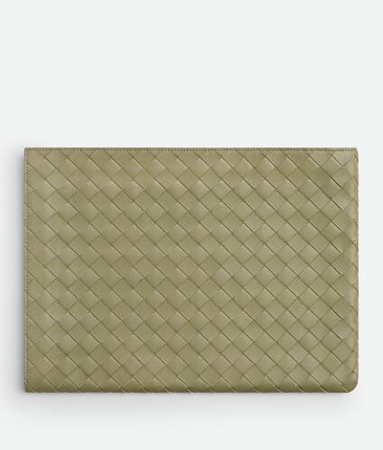 Intrecciato Half Zip Pouch