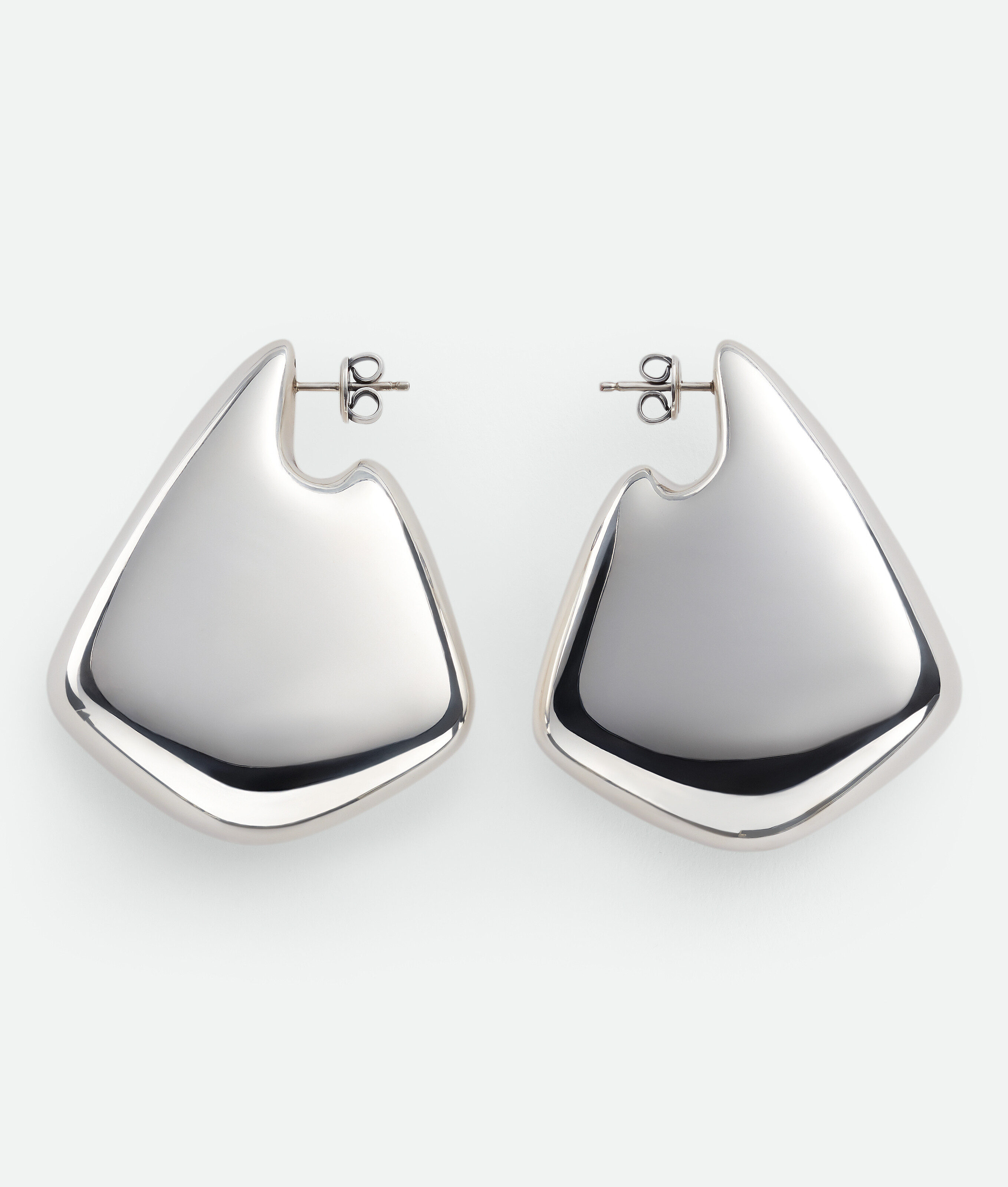 Bottega Veneta Large Fin Earrings - Silver - Woman