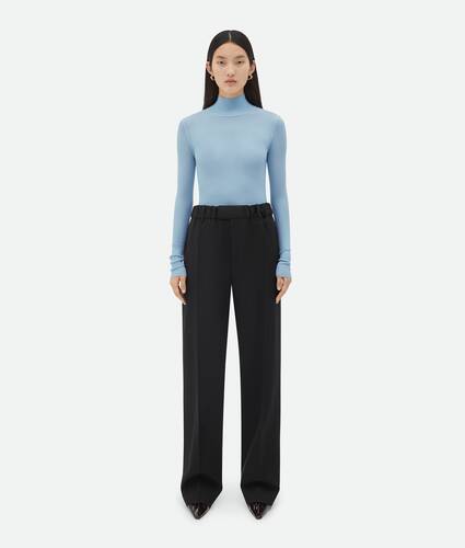 Display a large version of the product image 1 - Light Wool Wide Leg Trousers