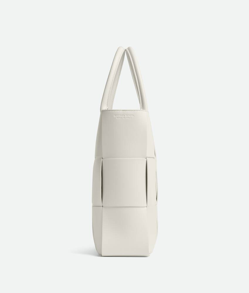 Bottega Veneta White Large Intrecciato Arco Tote