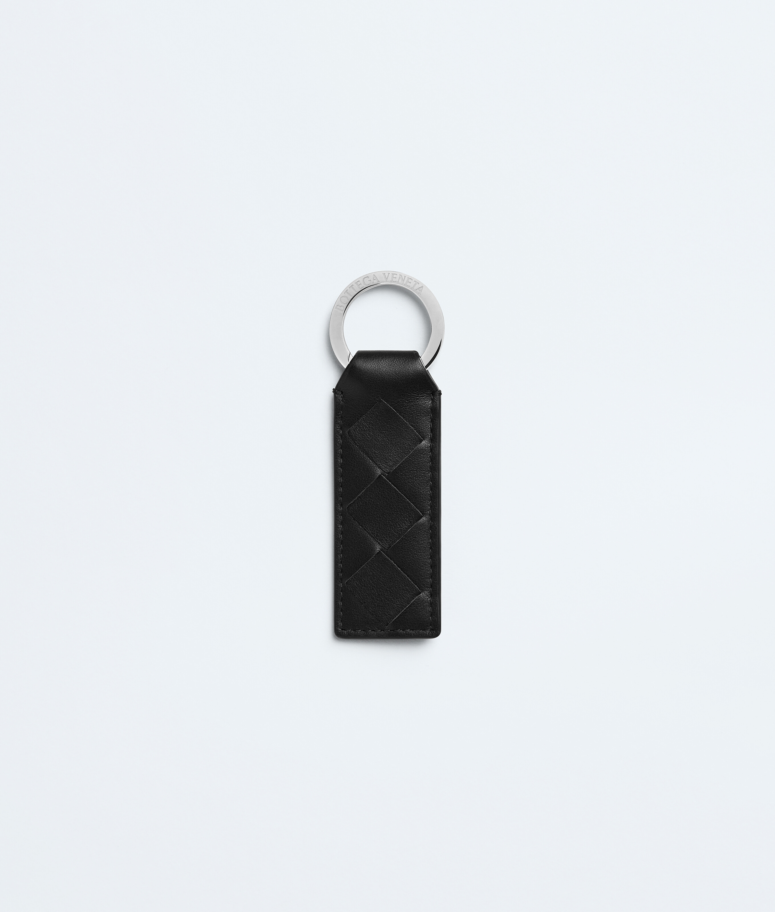 Bottega Veneta Tab Key Ring - Black - Man -
