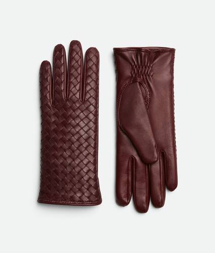 Afficher une grande image du produit 1 - Gants en cuir Intrecciato