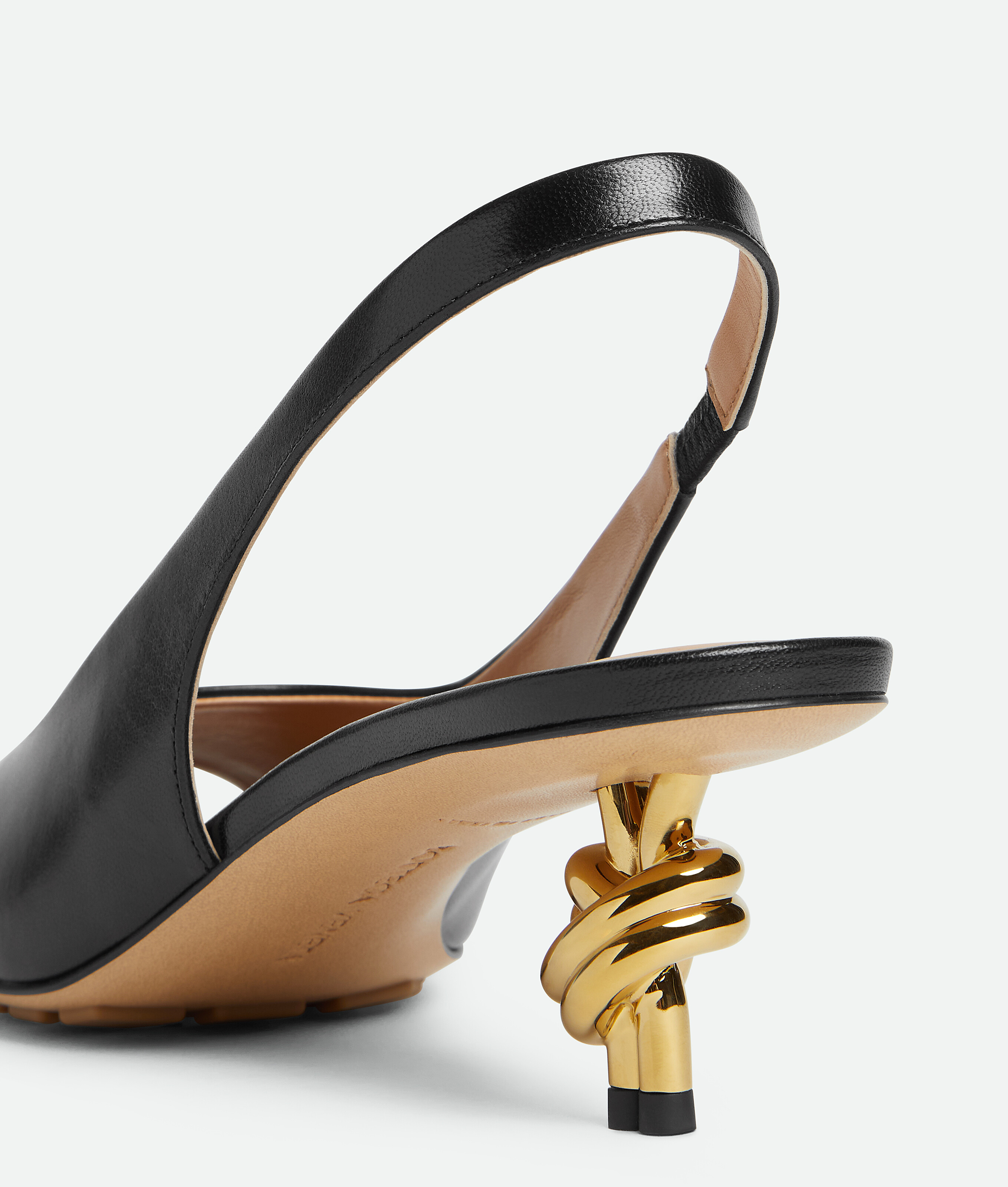 Shop Bottega Veneta Knot Sandal In Black