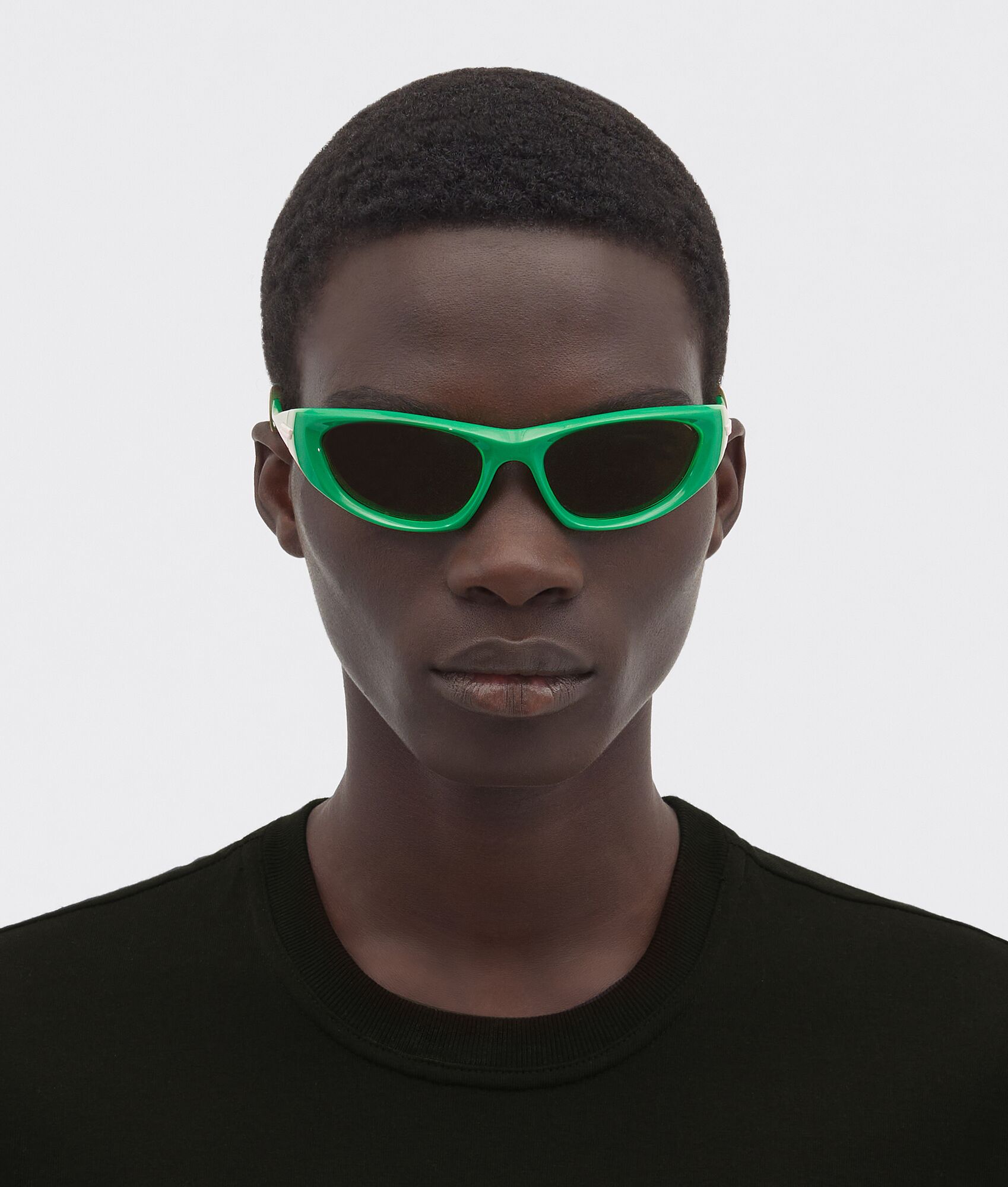 bottega veneta cone wraparound sunglasses