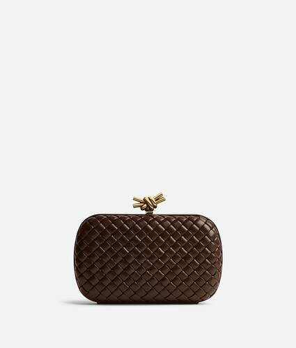 Bottega Veneta Knot Intreccio Leather Clutch