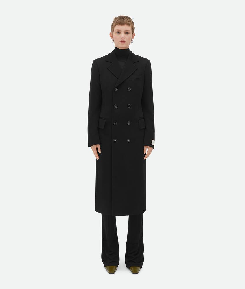 Display a large version of the product image 1 - Matt Fluid Viscose Jersey Coat