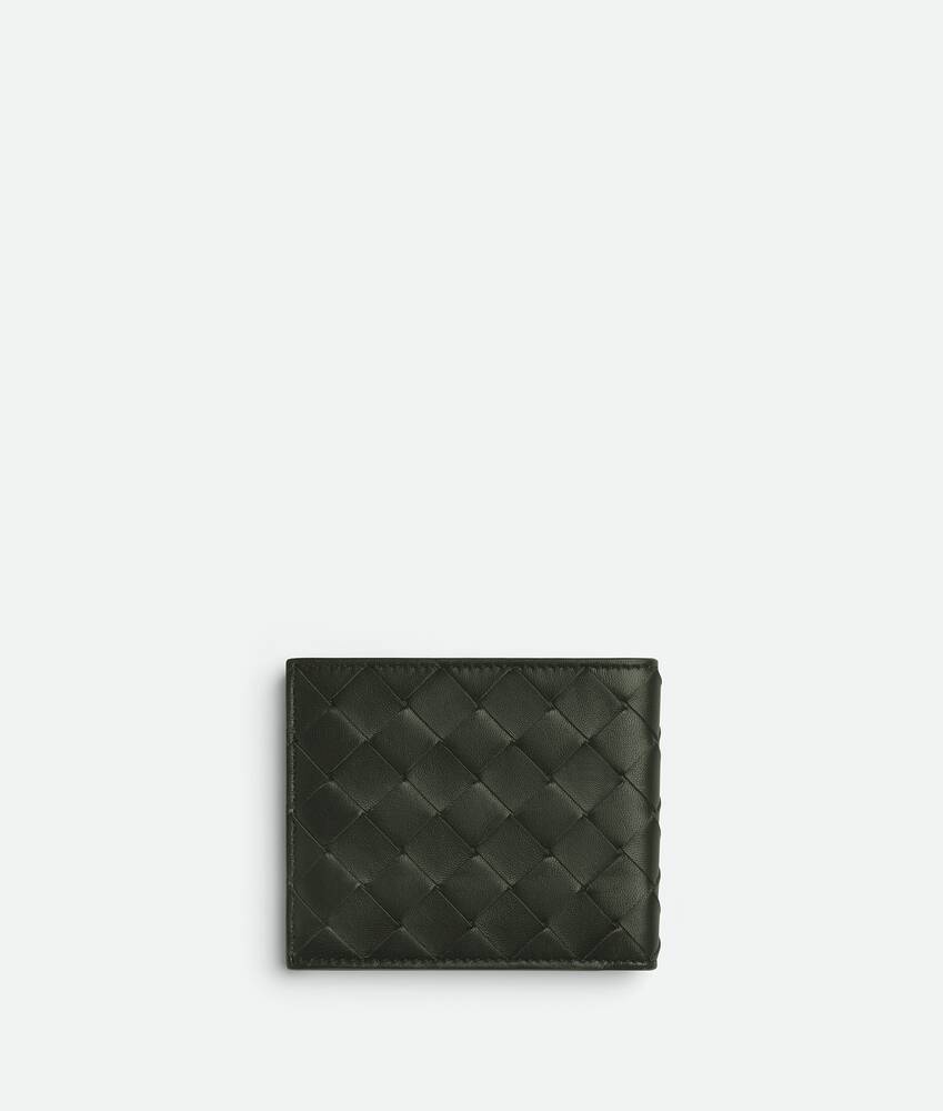 ダークグリーンイントレチャート 二つ折りウォレット| Bottega Veneta