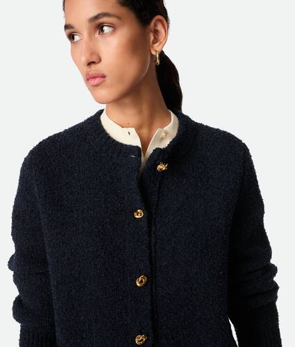 Cardigan en laine bouclée