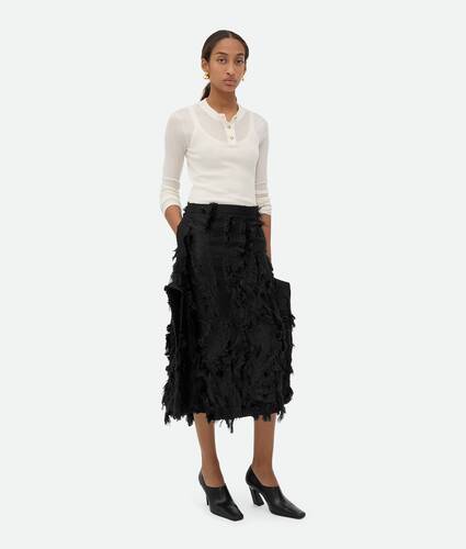 Viscose Fil Coupe Skirt