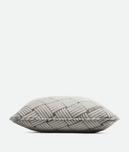 Cashmere Cushion With Intreccio Motif