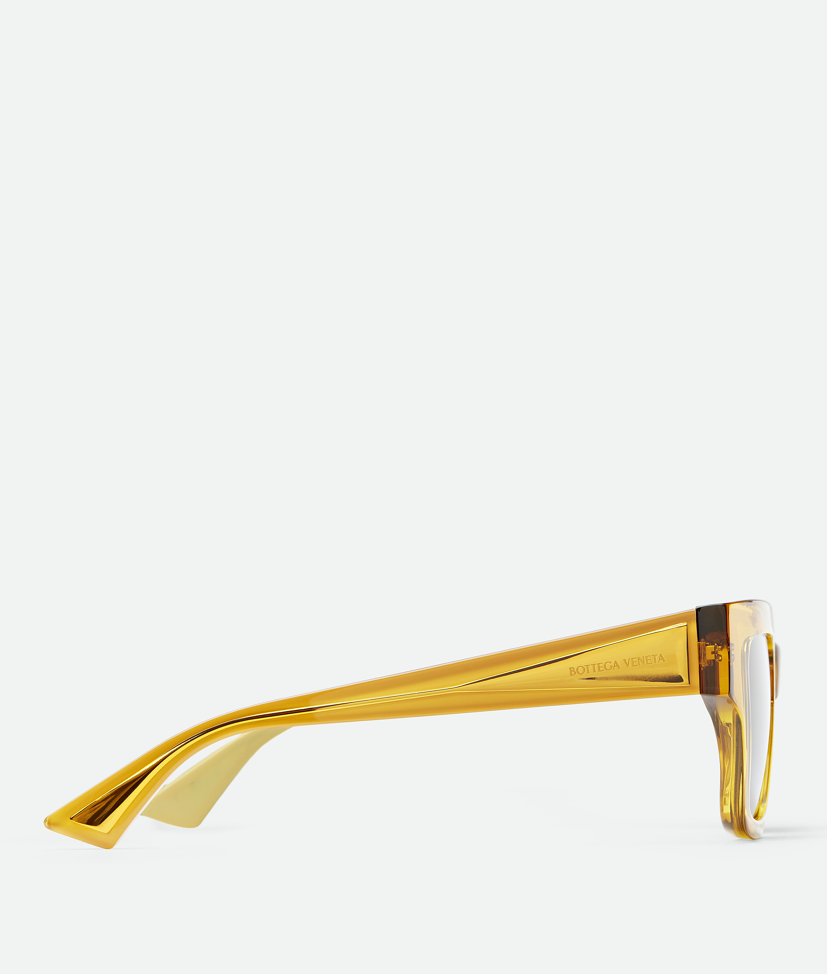 Shop Bottega Veneta Tri-fold Square Sunglasses In Brown
