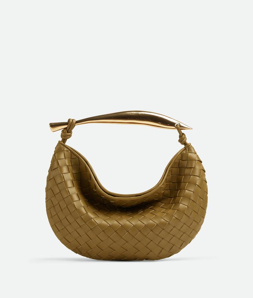 Green Sardine Intrecciato-leather handbag, Bottega Veneta