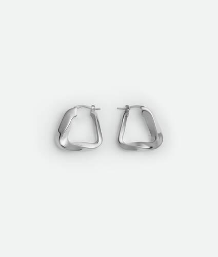 Display a large version of the product image 1 - Small Twist Triangle Hoop Earrings