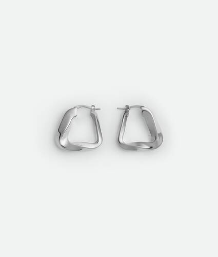 Small Twist Triangle Hoop Earrings