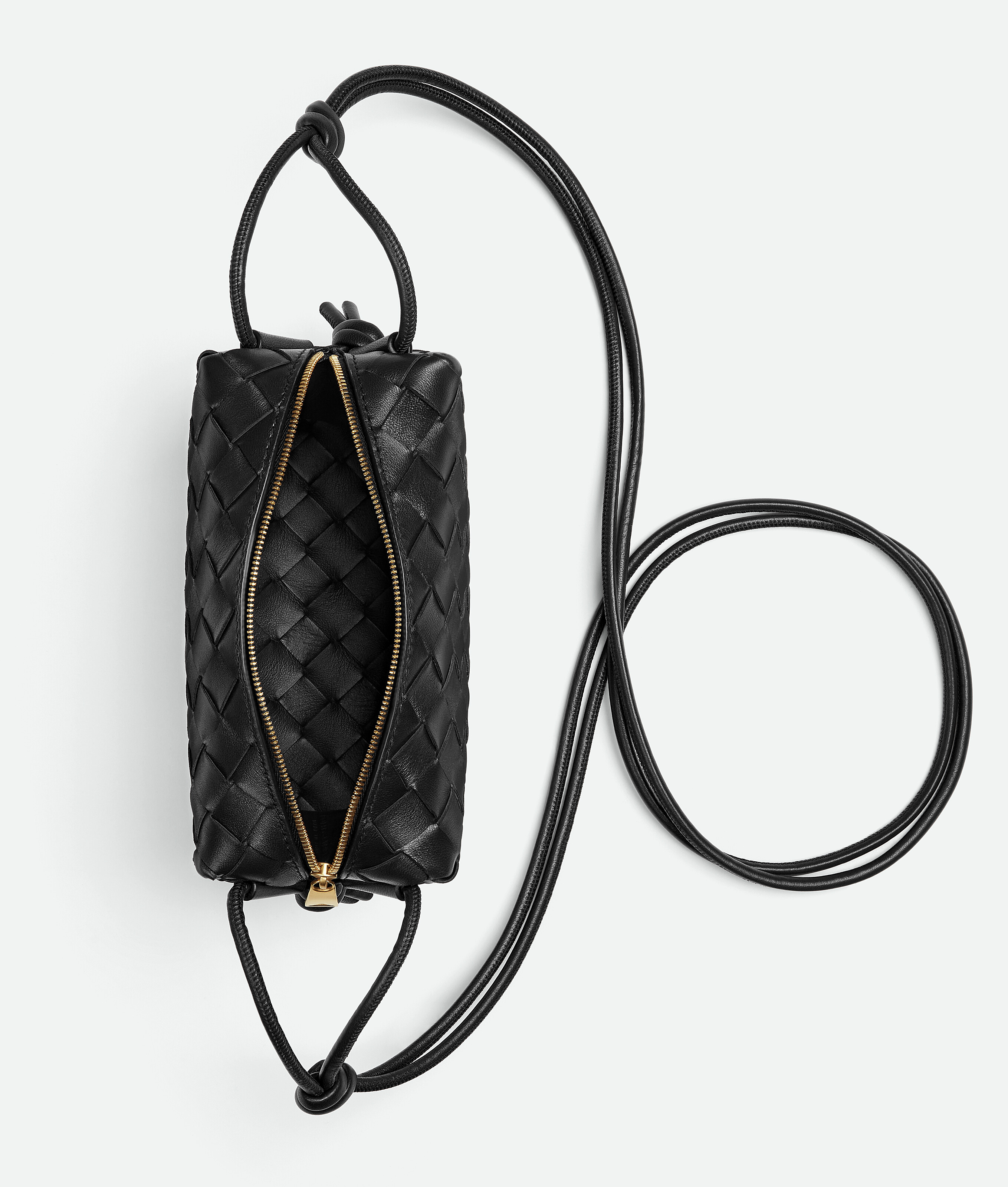 Bottega Veneta Mini Loop Camera Bag In Black