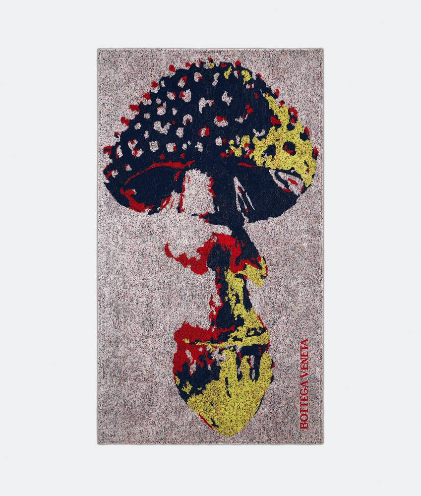 Display a large version of the product image 1 - Mushroom Jacquard Cotton Beach Towel