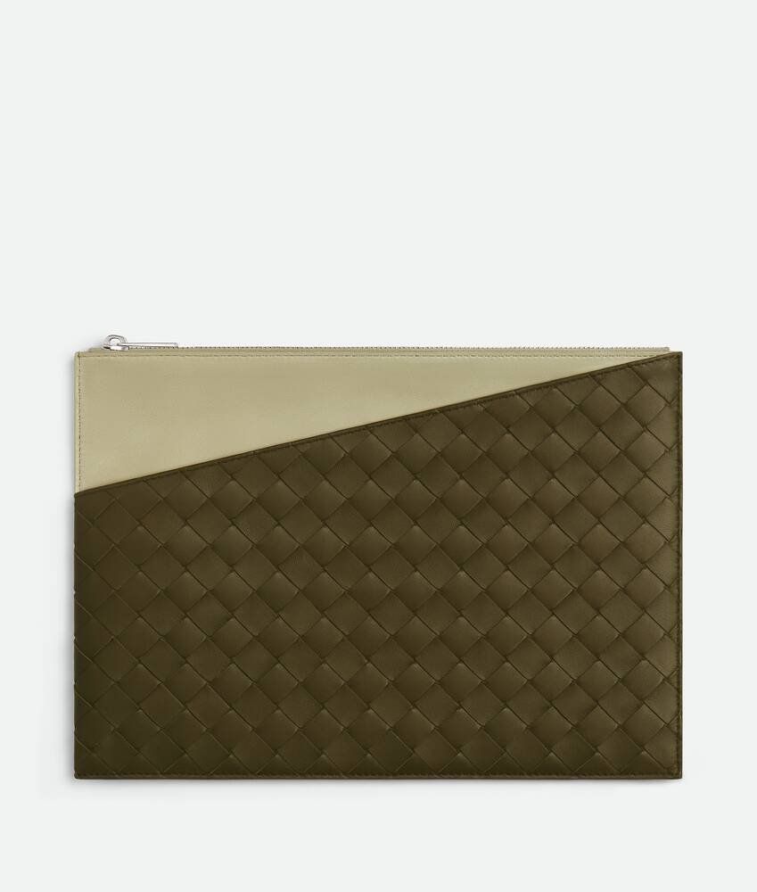 Afficher une grande image du produit 1 - Pochette Zippée Intrecciato Oblique