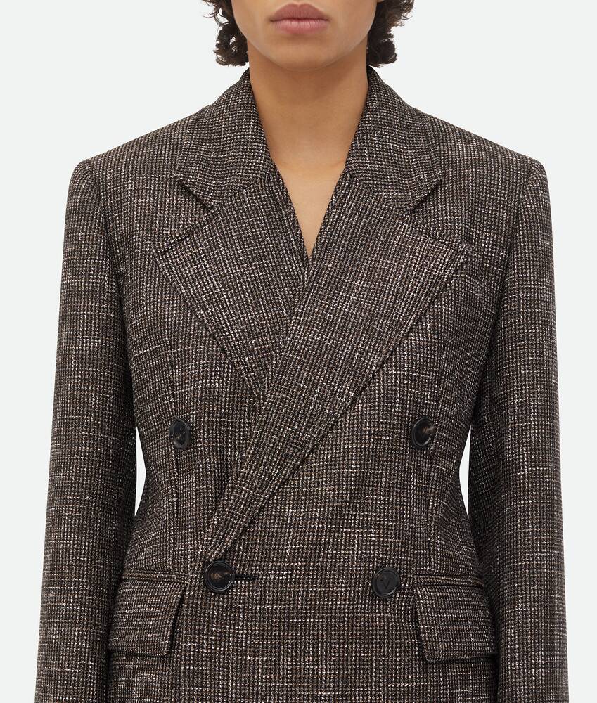 Display a large version of the product image 5 - Wool And Cotton Pied De Poule Jacket