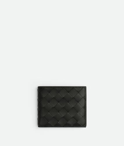 ダークグリーンイントレチャート 二つ折りウォレット| Bottega Veneta