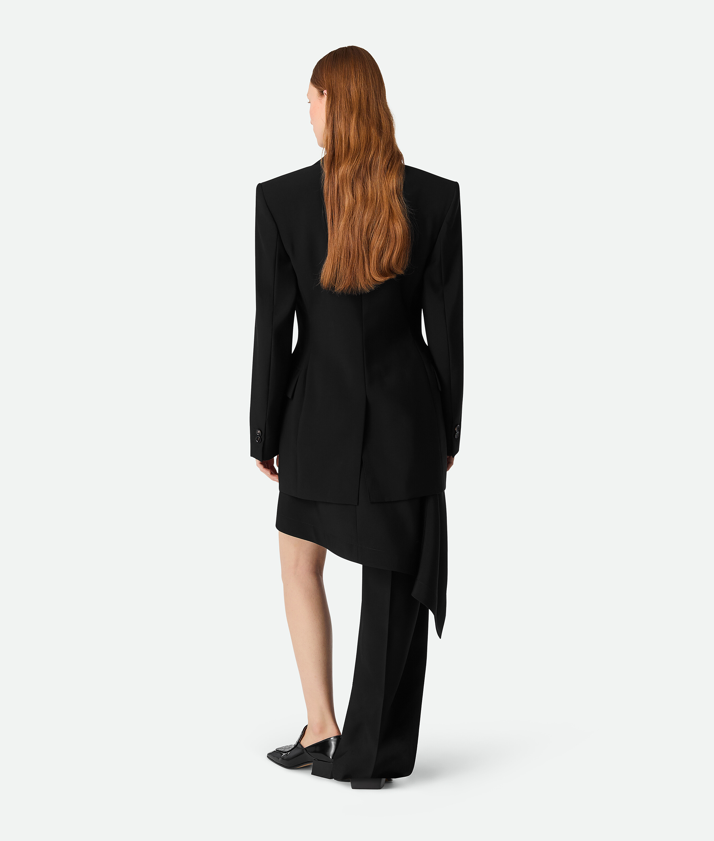 Shop Bottega Veneta Light Wool Jacket In Black