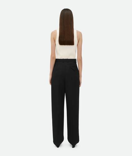 Wool Grain De Poudre Trousers