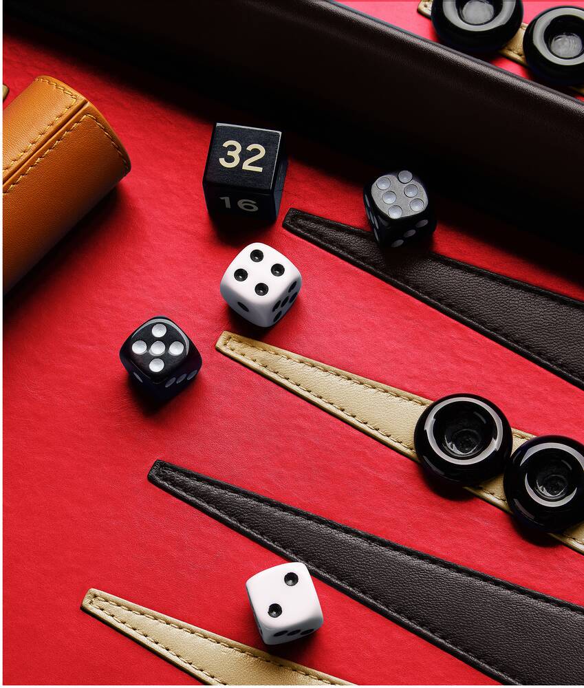 Display a large version of the product image 3 - Leather Backgammon