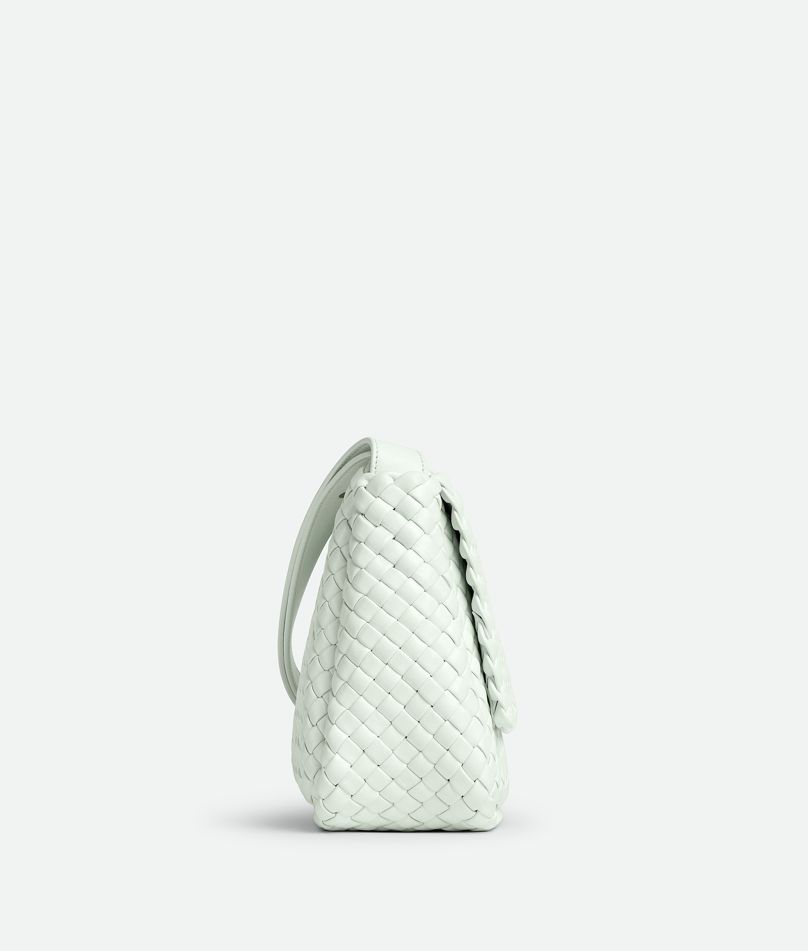 Shop Bottega Veneta Small Cobble Shoulder Bag In White