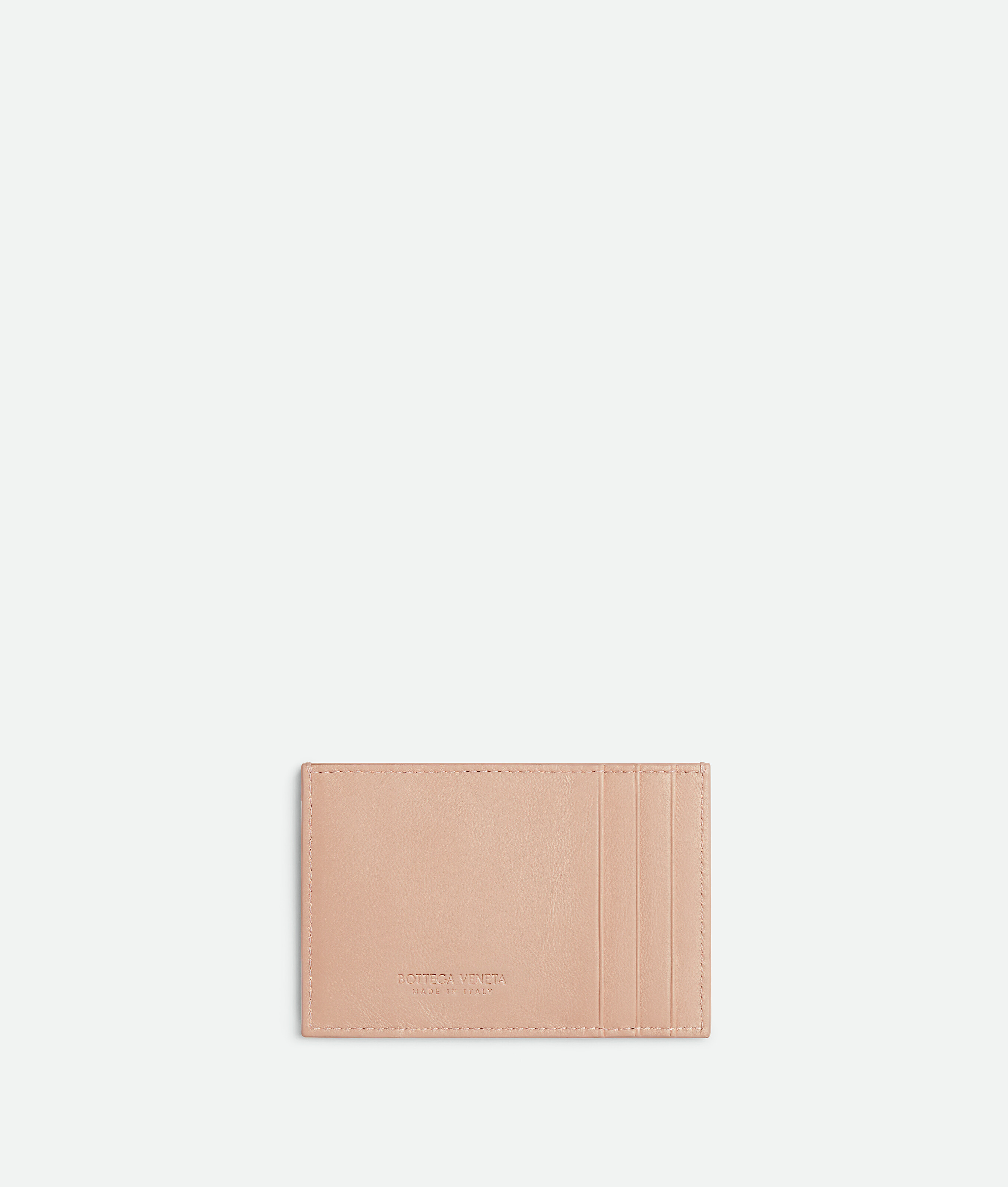 Shop Bottega Veneta Cassette Credit Card Case In Pink
