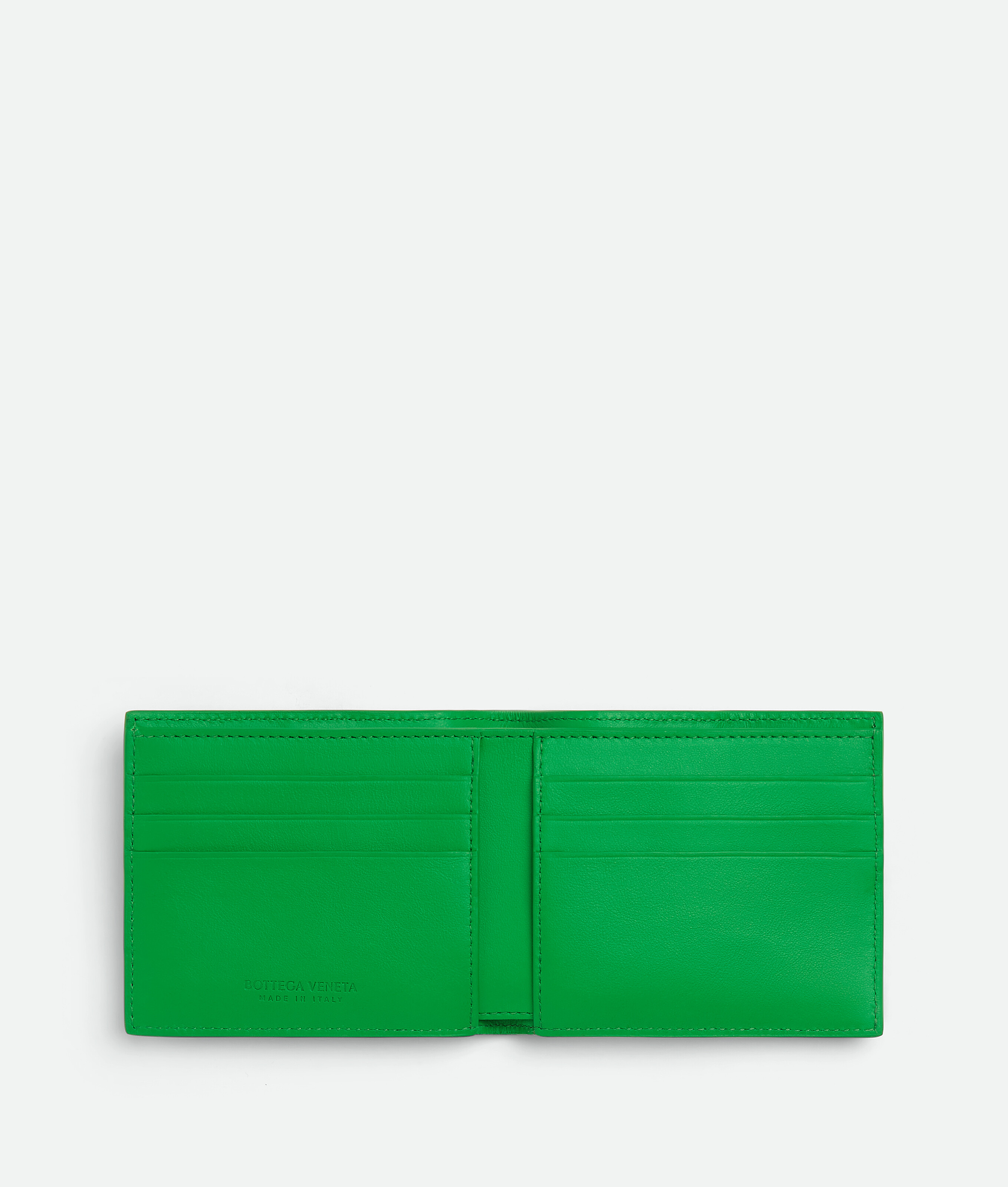 Shop Bottega Veneta Cassette Bi-fold Wallet In Green