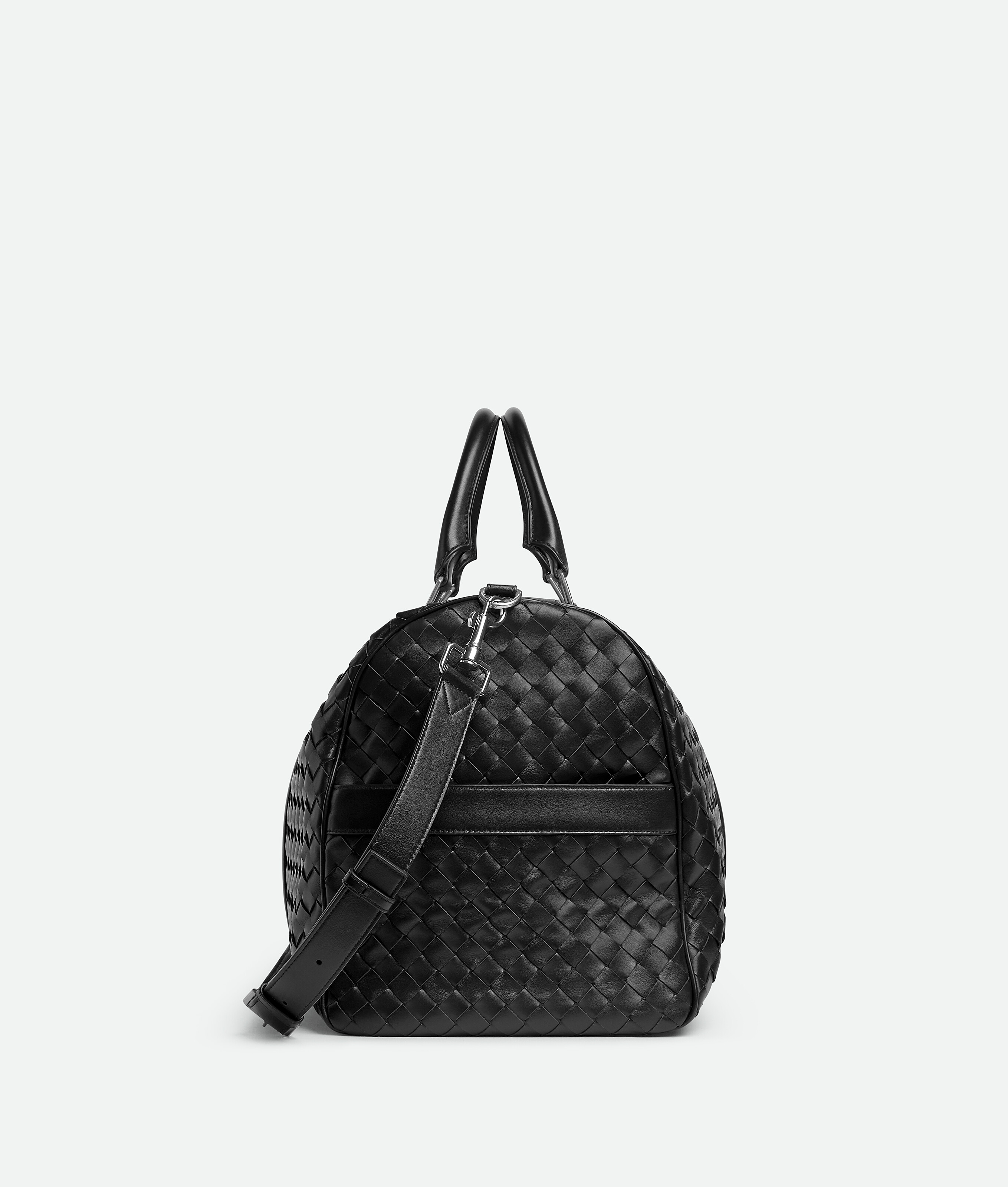 Shop Bottega Veneta Intrecciato Cabin Duffle In Black