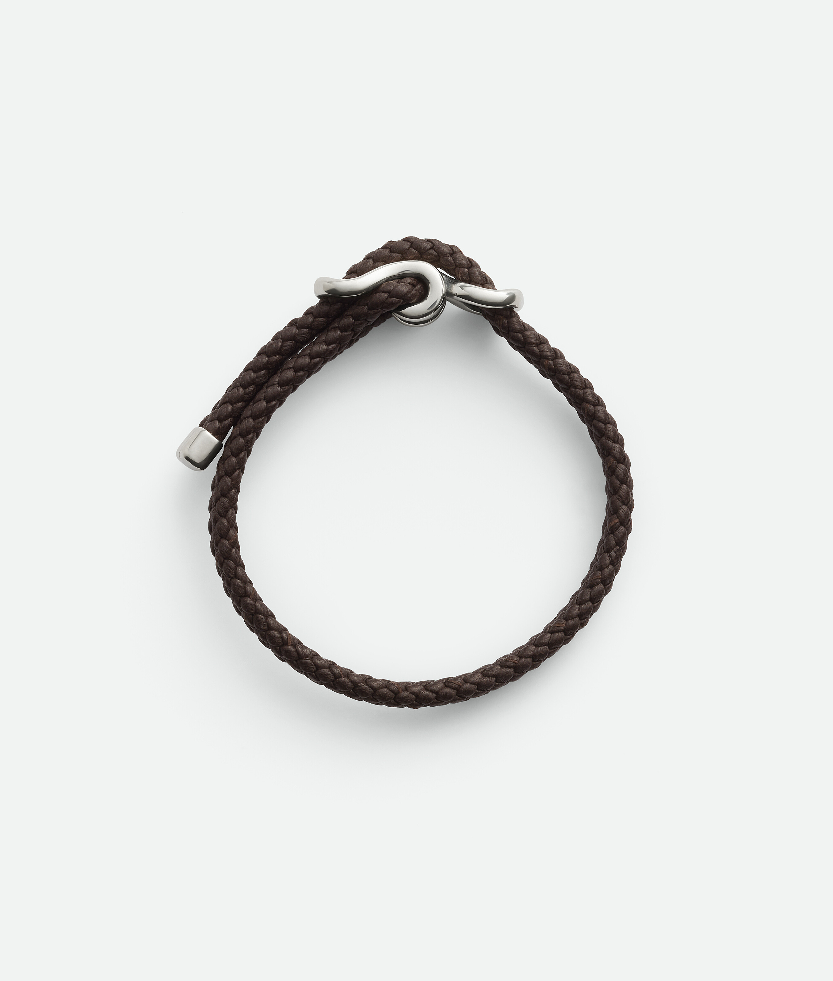 Bottega Veneta Nappa Sterling Silver Bracelet In Fondant
