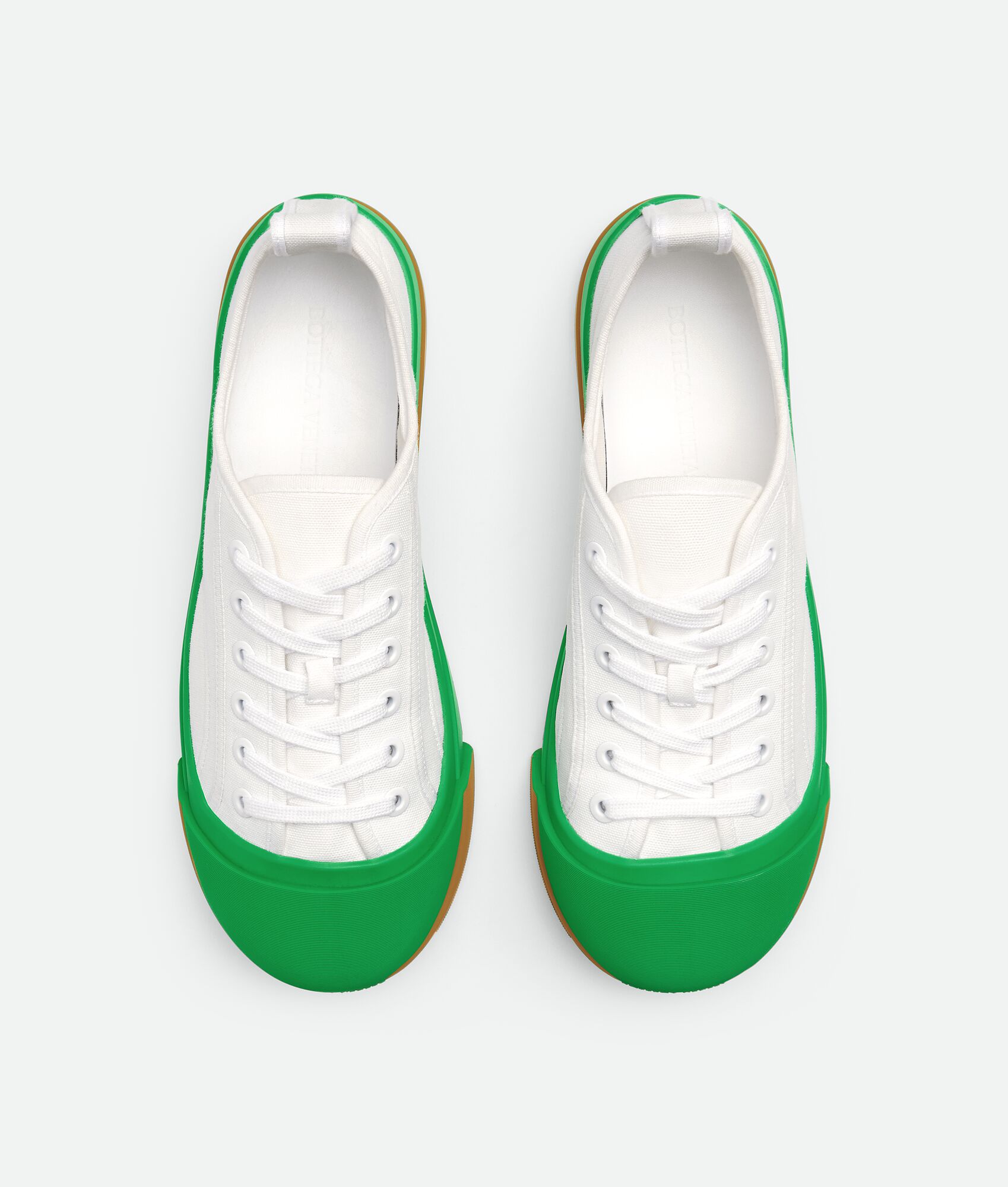 Bottega Veneta® Women's Vulcan Sneaker in Optic white / Parakeet. Shop ...