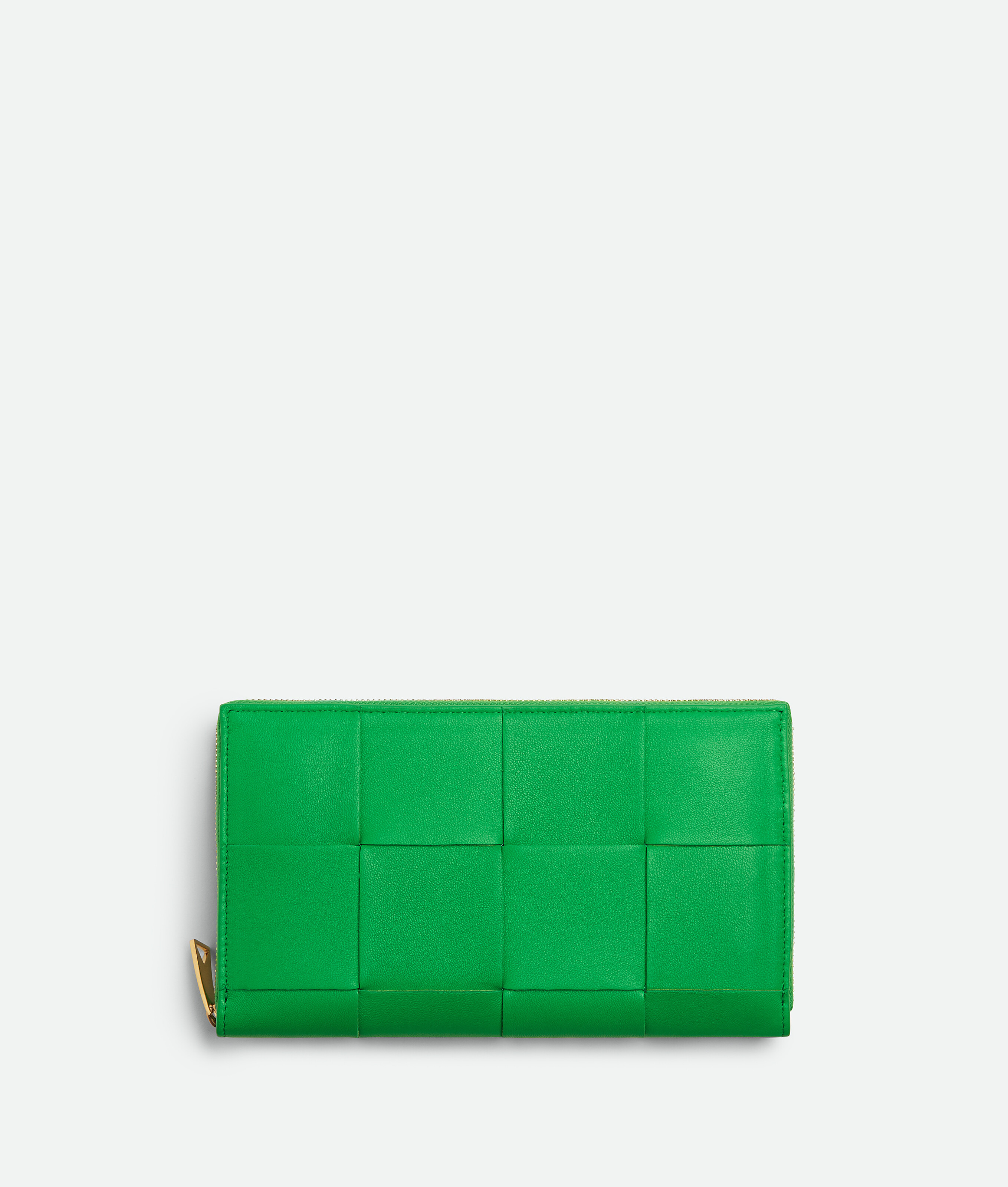 Bottega Veneta Cassette Zip Around Wallet In Green