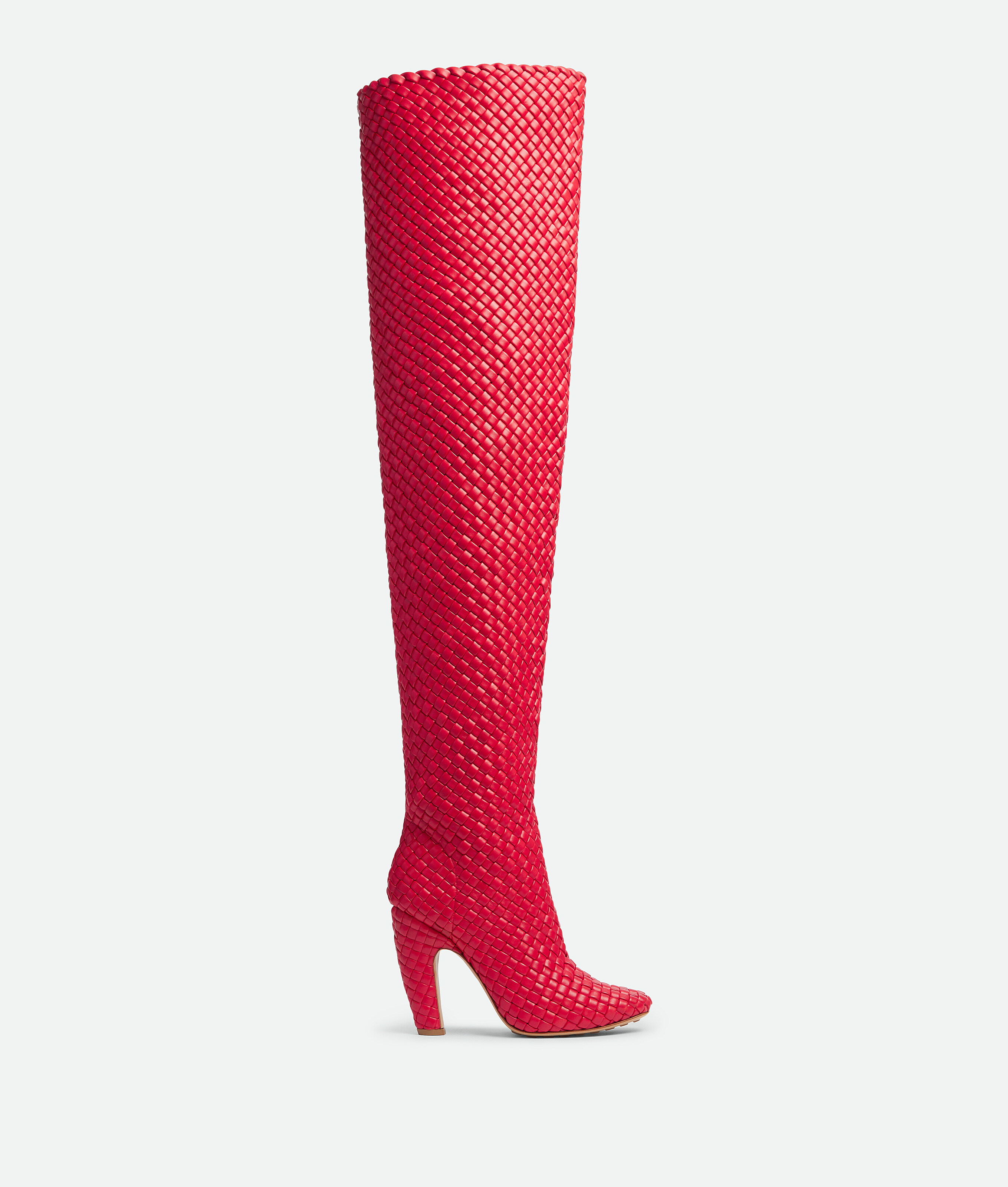 Bottega Veneta Canalazzo Over-the-knee Boot In Red