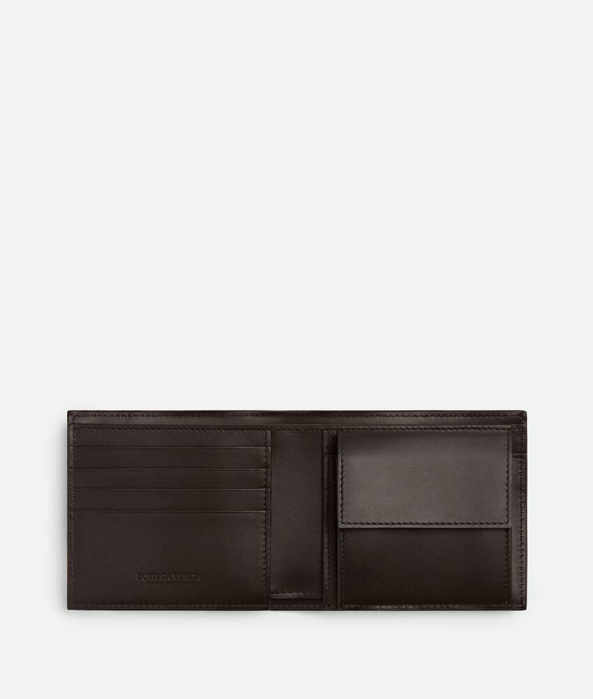◆BOTTEGA VENETA NEW◆スモール イントレチャート ウォレット◆ ブラックイントレチャート スモール 二つ折りウォレット