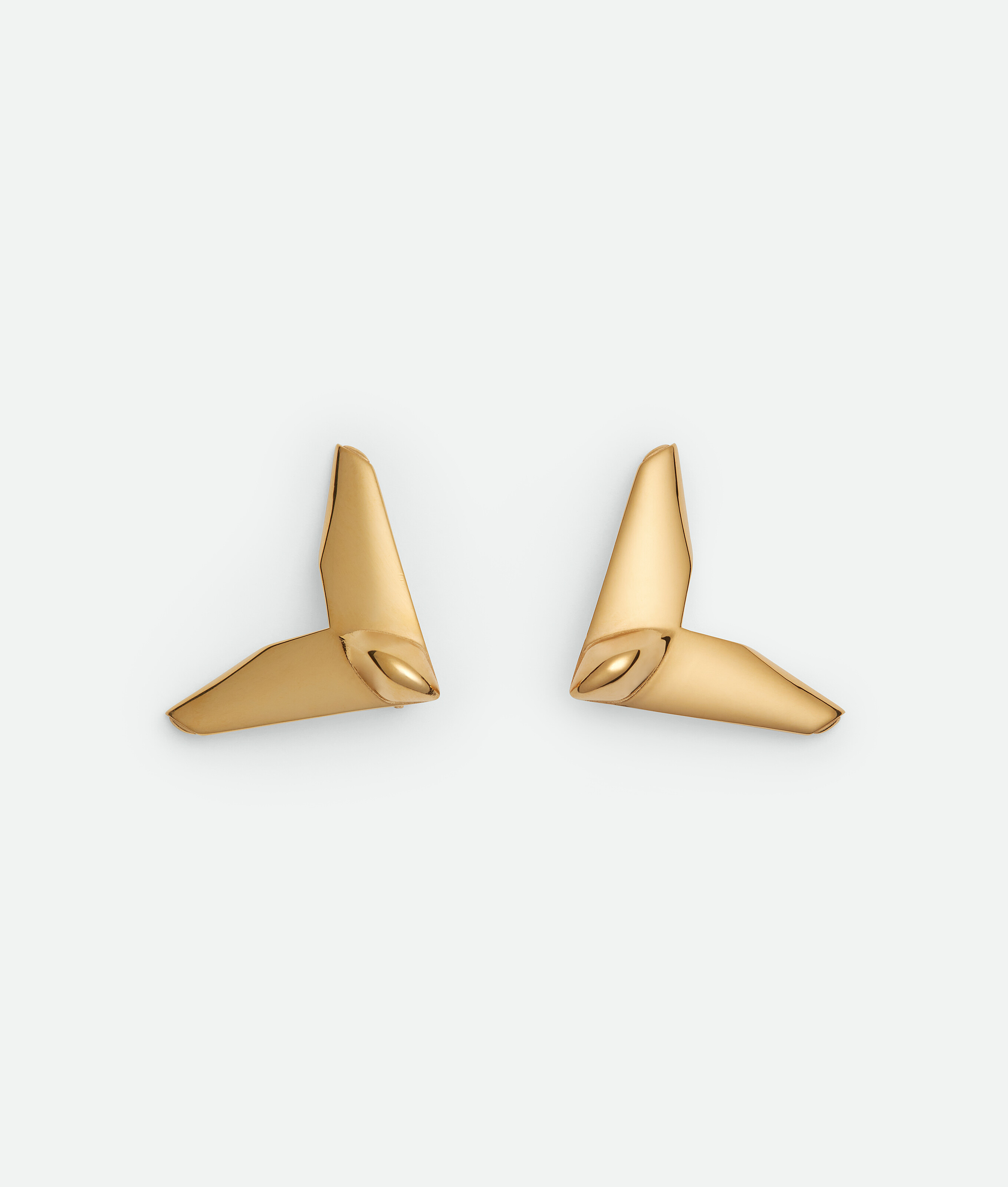 Bottega Veneta Plane Earrings In Yellow Gold