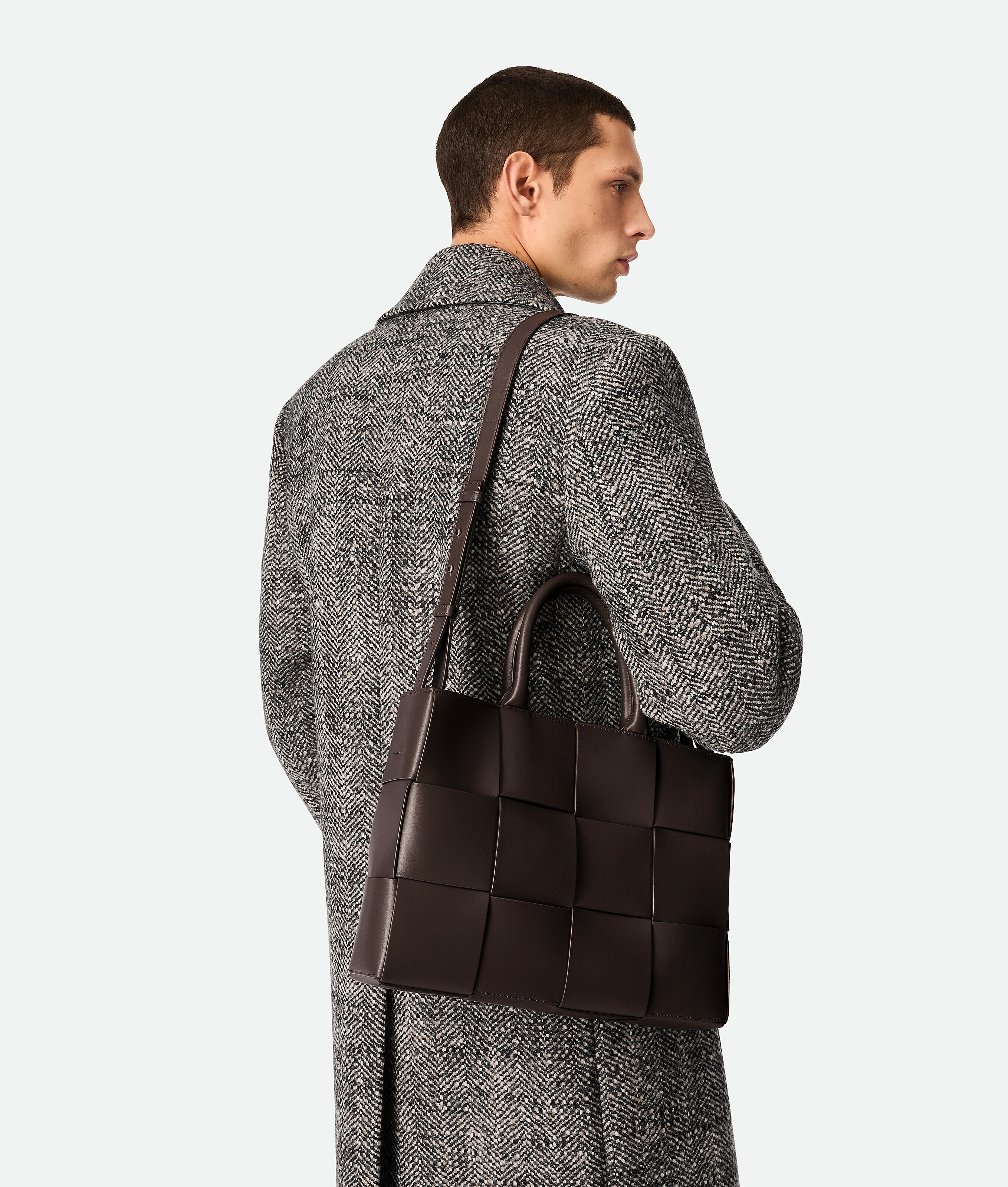 Bottega Veneta Kleine Arco Tote Bag Mit Riemen In Fondant