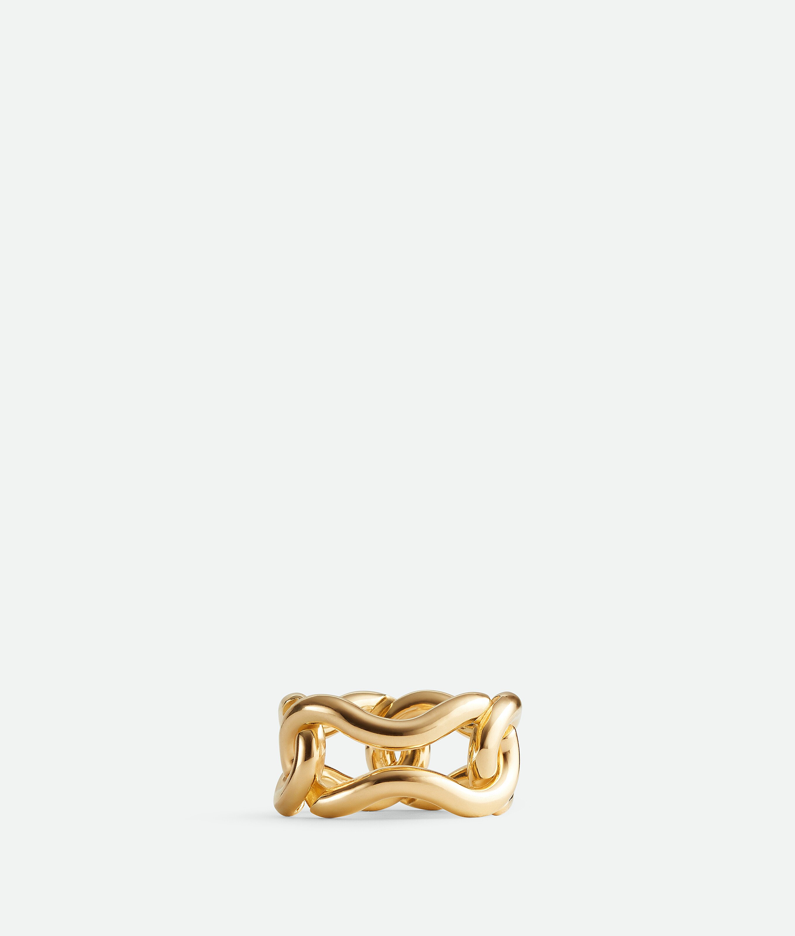 Bottega Veneta Nest Chain Ring In Gold