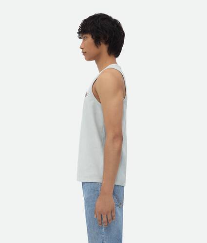 Jersey Rib Leather Tank Top