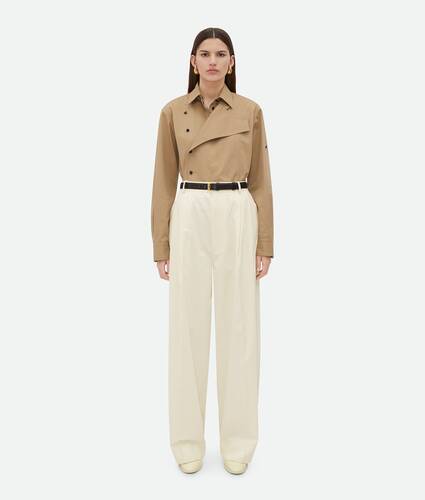 Display a large version of the product image 1 - Light Cotton Twill Tapered Trousers
