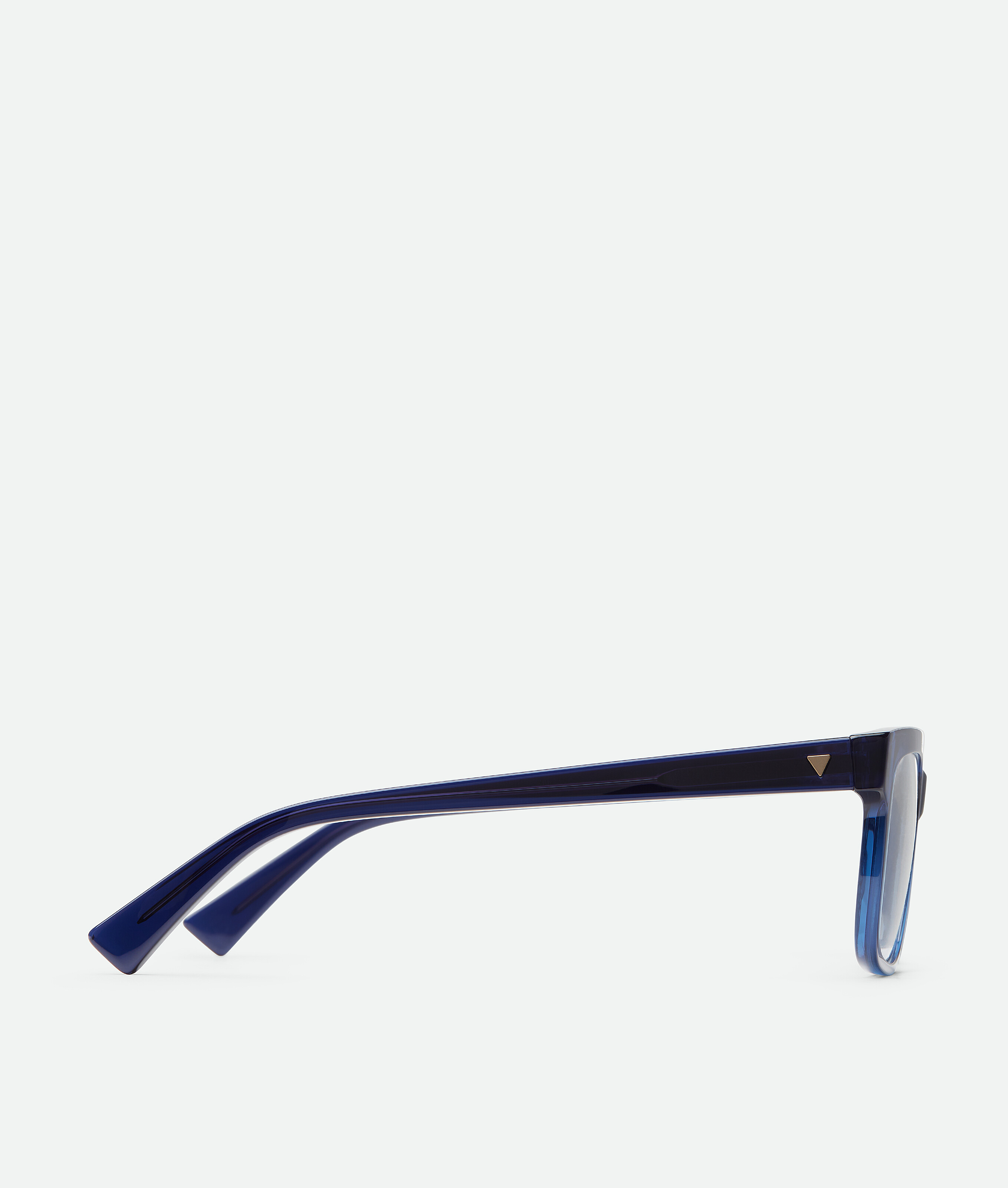 Men's Soft Recycled Acetate Square Eyeglasses in Blue / Transparent Bottega Veneta Switzerland EN - Image 2