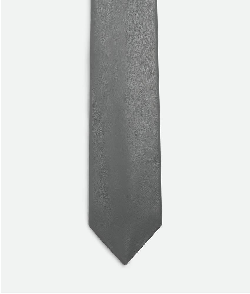 Bottega Veneta® Men's Leather Tie in Cobblestone. Shop online now.
