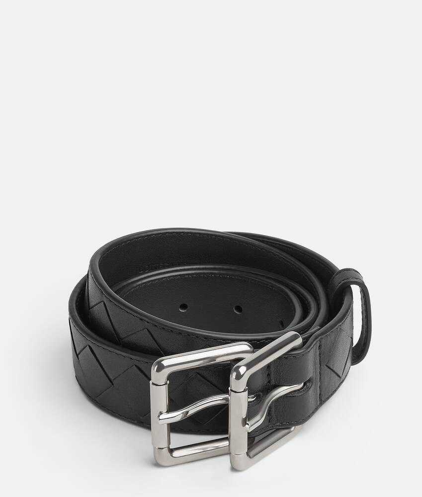 Display a large version of the product image 1 - Intrecciato Double Buckle Belt