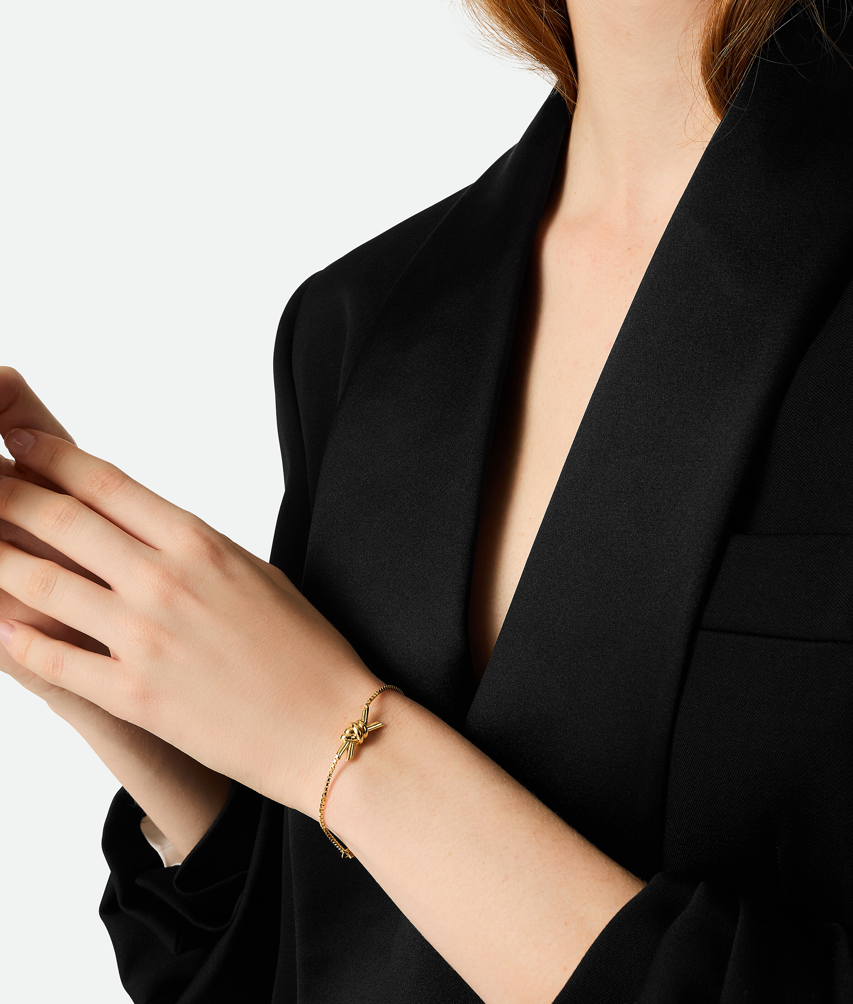 Bottega Veneta Knot Bracelet - Yellow Gold - Woman - L