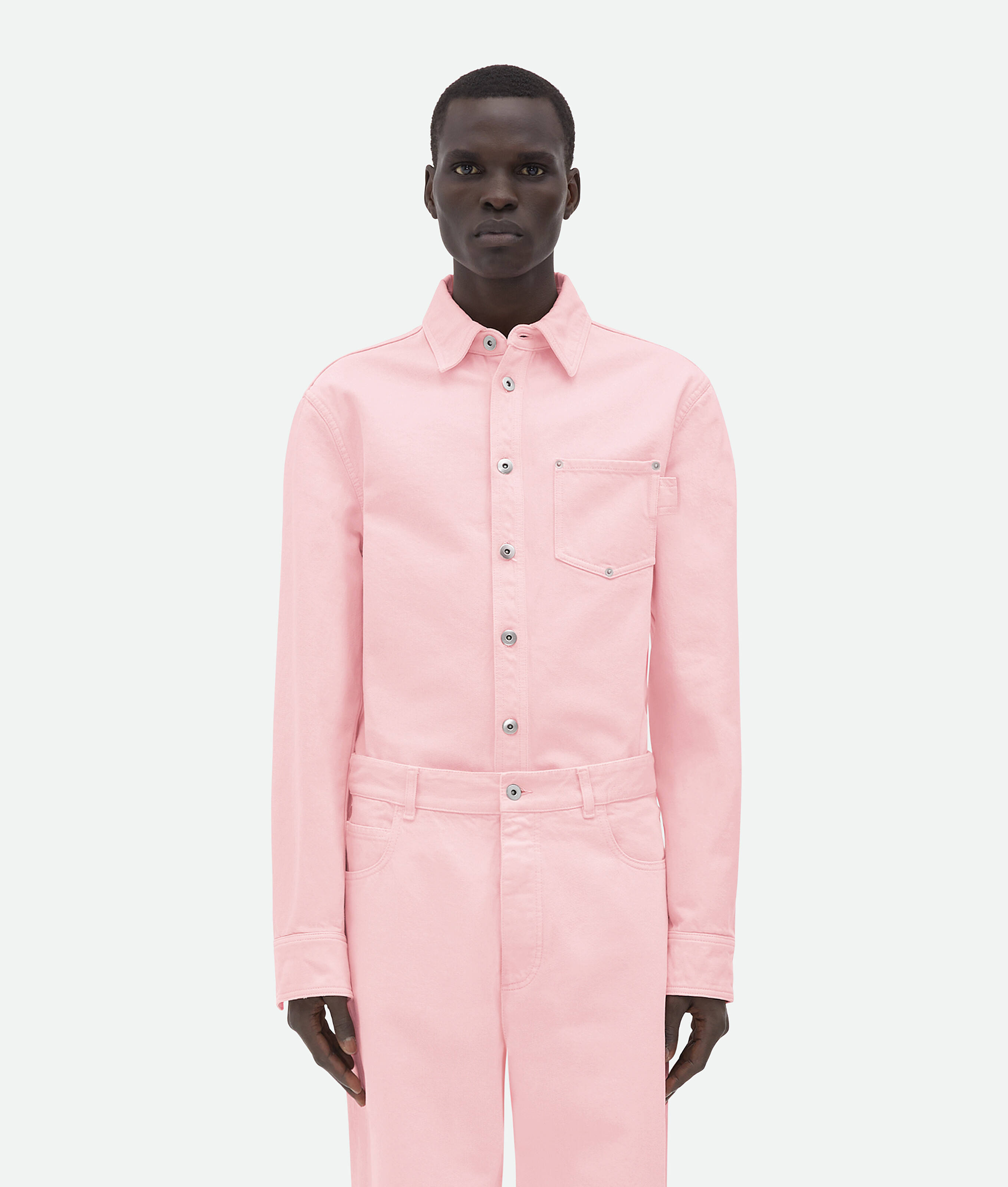 Bottega Veneta Pink Wash Denim Shirt